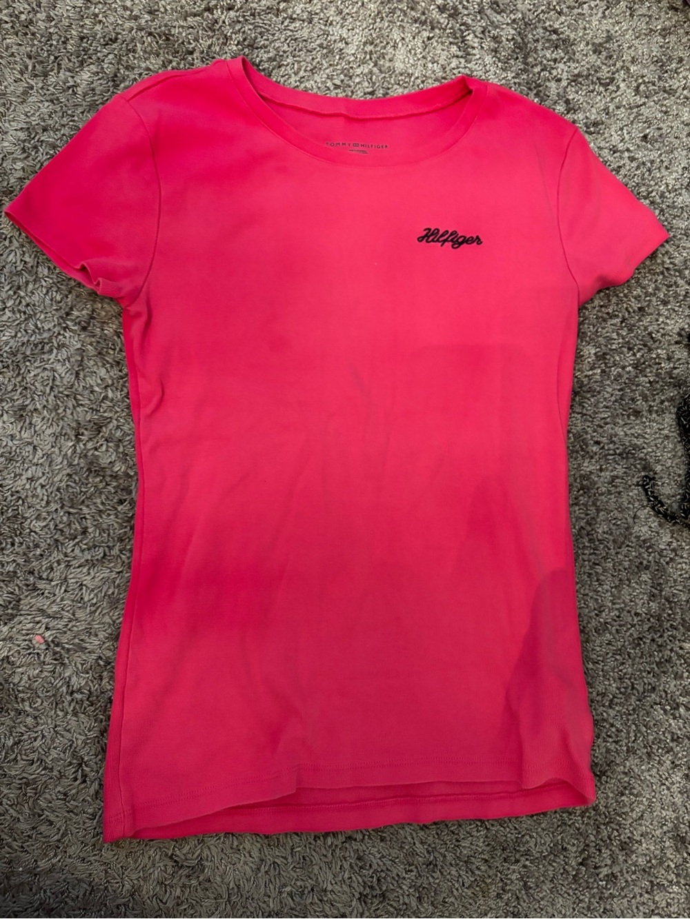 Tommy Hilfiger Bright Pink Crew Neck Tee